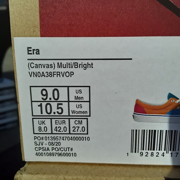 Van's Era Multi Bright Canvas Skate Shoes - Picture 12 of 15